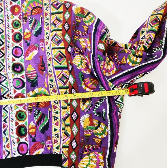 Retro 80s 90s colorful pattern jacket - Picture 3 of 6